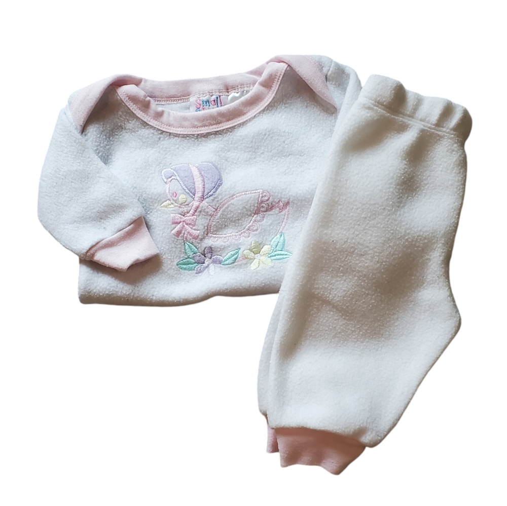 Vintage Small Steps Newborn 3-6Mo Baby Girl 2 Piece Goose Outfit